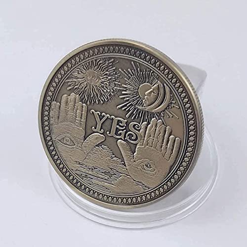 TOYSDONE Yes No Decision Maker Coin - Souvenir Coins - Yes No Coin - The Decision Coin - Metal Coins Collection - Decision Maker Coins - Double Sided Coin - Lucky Coin - Choice Coin - Collectors Coin