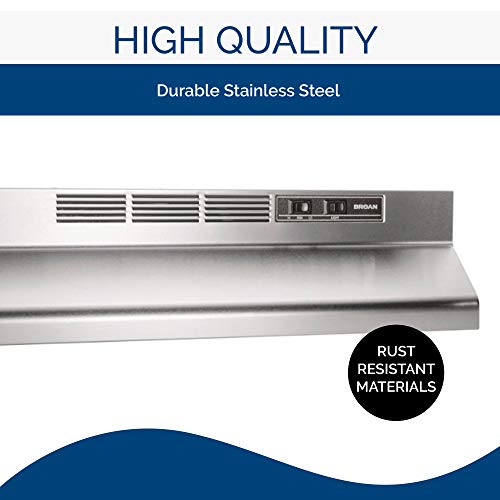 Broan-NuTone 413004 Ductless Range Hood Insert, 30-Inch, Stainless Steel