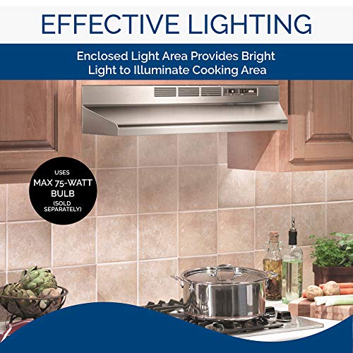 Broan-NuTone 413004 Ductless Range Hood Insert, 30-Inch, Stainless Steel