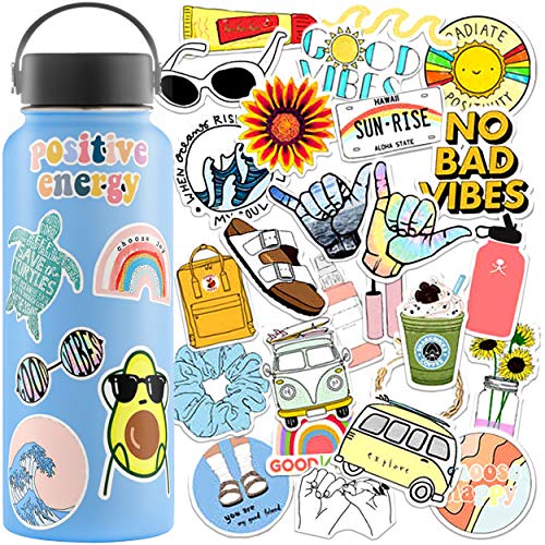 VSCO Stickers for Hydro Flask Stickers (35 Pack) - Waterproof VSCO Stickers for Hydroflask, Laptop Stickers - Aesthetic Stickers for Water Bottles - Cute Vinyl Stickers for Hydroflasks for VSCO Girl