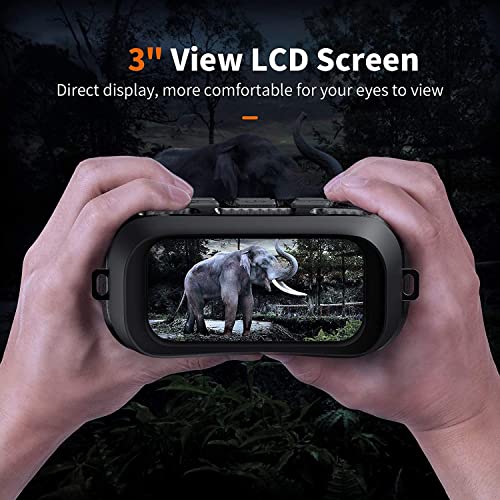 GTHUNDER Digital Night Vision Goggles Binoculars for Total DarknessInfrared Digital Night Vision Large Viewing Screen, 32GB Memory Card for Photo and Video StoragePerfect for Surveillance