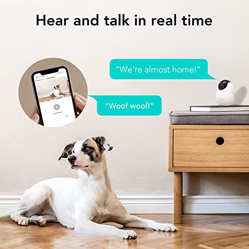 Dog Camera - 1080P Dog Camera with Phone App, Pan/Tilt/Zoom Home Camera with 2-Way Audio, AI Human Detection, Night Vision, Cloud Storage/TF Card, Compatible with Alexa, Camera for Pets/Baby