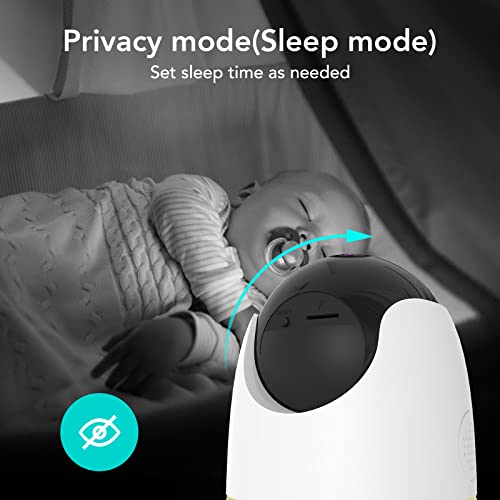 Dog Camera - 1080P Dog Camera with Phone App, Pan/Tilt/Zoom Home Camera with 2-Way Audio, AI Human Detection, Night Vision, Cloud Storage/TF Card, Compatible with Alexa, Camera for Pets/Baby