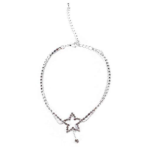 Sperrins Heart Pattern Crystal Anklet Women Simple Rhinestone Anklet Foot Accessories (Color 1)