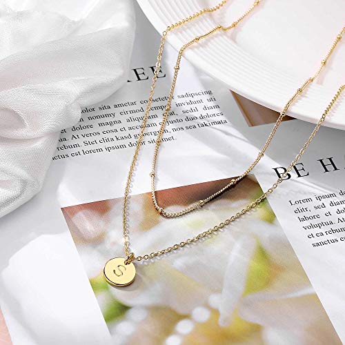 IEFWELL Dainty Gold Necklaces for Women, Initial Necklaces for Women Gold Necklaces for Women Gold Chain Necklaces for Women Necklaces for Teen Girls Gold Jewelryï¼Aï¼