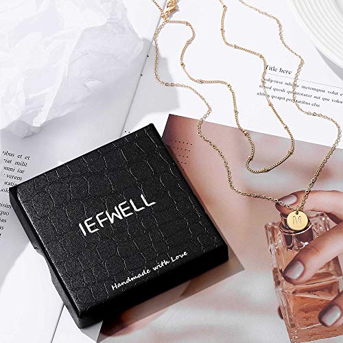 IEFWELL Dainty Gold Necklaces for Women, Initial Necklaces for Women Gold Necklaces for Women Gold Chain Necklaces for Women Necklaces for Teen Girls Gold Jewelryï¼Aï¼