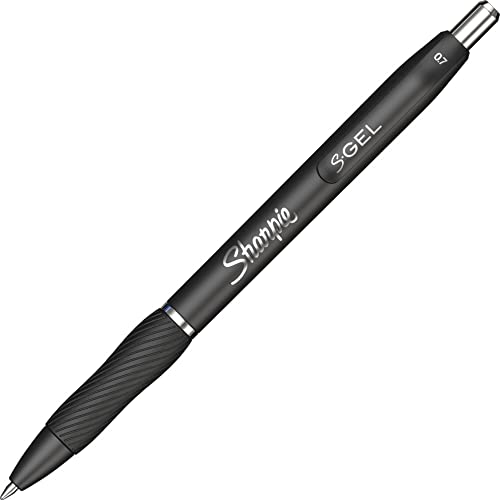 Sharpie S-Gel, Gel Pens, Fine Point (0.5mm), Black Ink Gel Pen, 12 Count