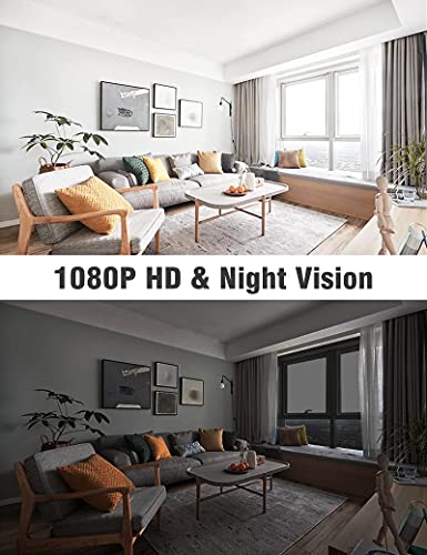 Security Camera Outdoor, SHELIVE Wireless Home Security Camera System with Rechargeable Battery, 1080P HD, Waterproof, Night Vision, Motion Detection, 2-Way Audio