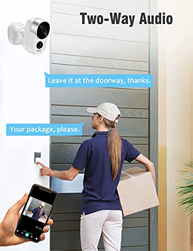 Security Camera Outdoor, SHELIVE Wireless Home Security Camera System with Rechargeable Battery, 1080P HD, Waterproof, Night Vision, Motion Detection, 2-Way Audio