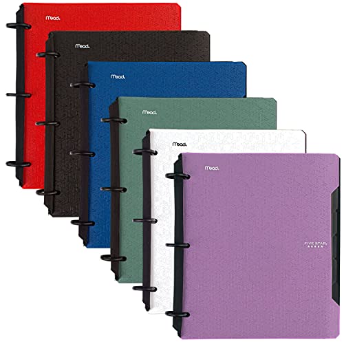 Five Star Flex Hybrid NoteBinder, 1-1/2 Inch Binder with Tabs, Notebook and 3 Ring Binder All-in-One, Assorted Colors, Color Selected for You, 1 Count (29324)