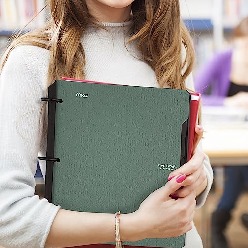 Five Star Flex Hybrid NoteBinder, 1-1/2 Inch Binder with Tabs, Notebook and 3 Ring Binder All-in-One, Assorted Colors, Color Selected for You, 1 Count (29324)