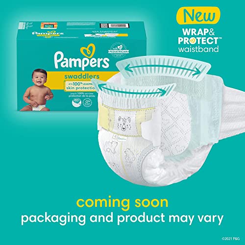 Diapers Newborn/Size 1 (8-14 lb), 198 Count - Pampers Swaddlers Disposable Baby Diapers, ONE MONTH SUPPLY