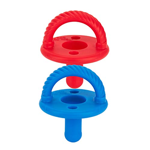 Itzy Ritzy Sweetie Soother Pacifier Set of 2, Hero Red & Hero Blue