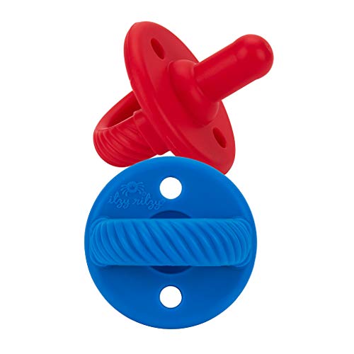 Itzy Ritzy Sweetie Soother Pacifier Set of 2, Hero Red & Hero Blue