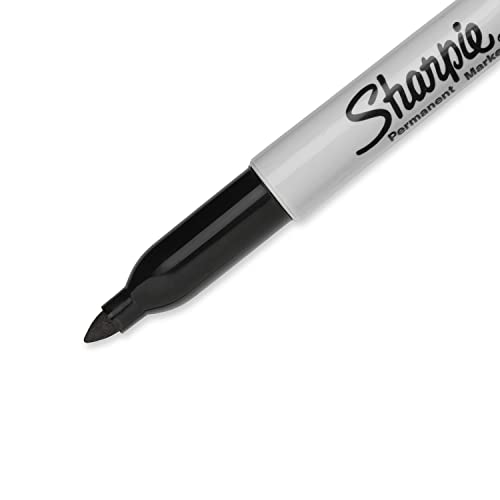 Sharpie Permanent Marker, Fine Point, Black, Pack of 5