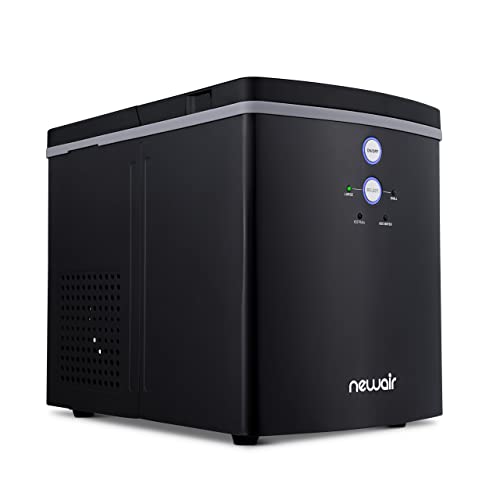NewAir Portable Maker 33 lb 2 Ice Size Bullets Daily, Perfect Machine for Countertops, NIM033BK00, Black