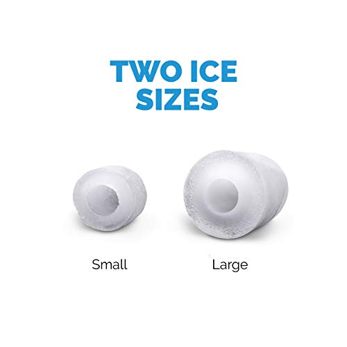 NewAir Portable Maker 33 lb 2 Ice Size Bullets Daily, Perfect Machine for Countertops, NIM033BK00, Black