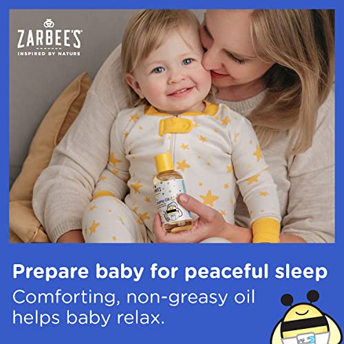 Zarbee's Baby Calming Massaging Oil with Lavender and Chamomile, 4 Ounce