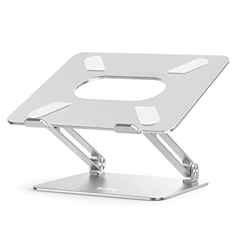 Laptop Stand, Boyata Laptop Holder, Multi-Angle Stand with Heat-Vent to Elevate Laptop, Adjustable Notebook Stand for Laptop up to 17 inches, Compatible for MacBook Pro/Air, Surface Laptop and so on