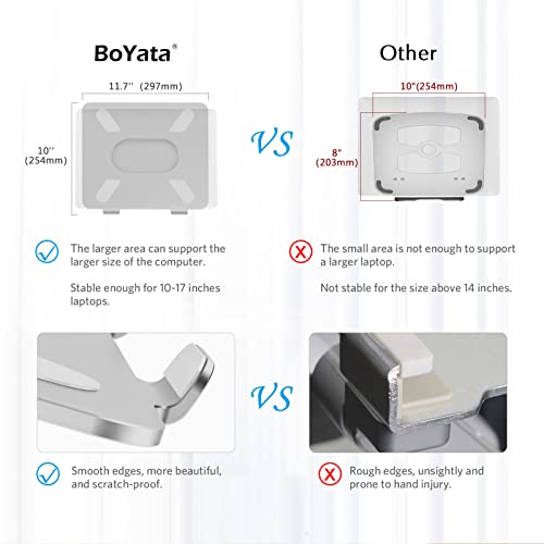 Laptop Stand, Boyata Laptop Holder, Multi-Angle Stand with Heat-Vent to Elevate Laptop, Adjustable Notebook Stand for Laptop up to 17 inches, Compatible for MacBook Pro/Air, Surface Laptop and so on