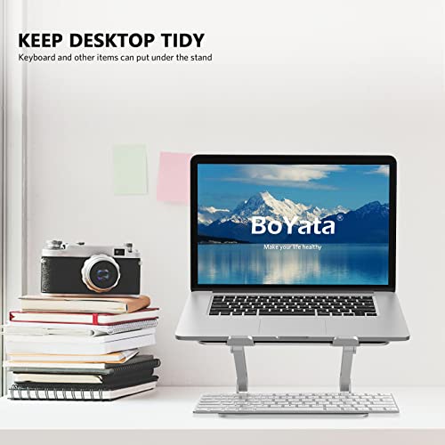 Laptop Stand, Boyata Laptop Holder, Multi-Angle Stand with Heat-Vent to Elevate Laptop, Adjustable Notebook Stand for Laptop up to 17 inches, Compatible for MacBook Pro/Air, Surface Laptop and so on