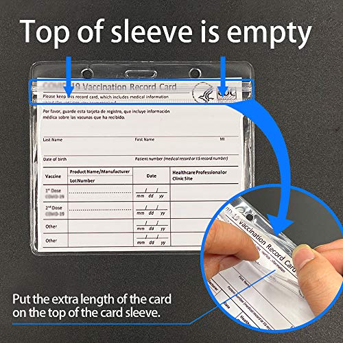 CDC Vaccination Card Protector 4x3 Inches CDC Immunization Record Clear Vinyl Plastic Sleeve with Waterproof Type Resealable Zipï¼3packï¼