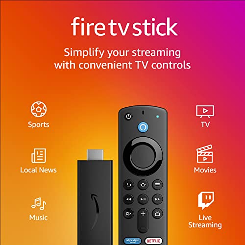 Fire TV Stick (3rd Gen) with Alexa Voice Remote (includes TV controls) | HD streaming device