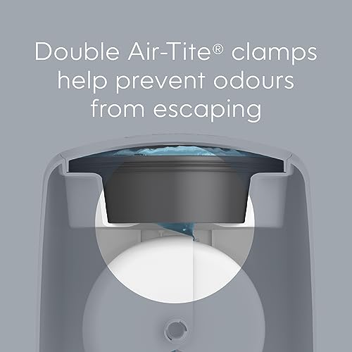 Playtex Diaper Genie Complete Diaper Pail, with Built-in Odor Controlling Antimicrobial, Includes 1 Pail and 3 Max Fresh Refills, Grey (10078300115998)