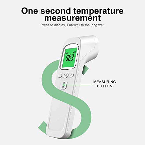 Infrared Digital Non-Contact Forehead Thermometer for Adults and Kids with Fever Alarm, Memory Function, LCD Display