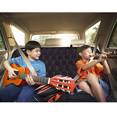 BABYLTRLL Dog Car Seat Cover Waterproof Pet Bench Seat Cover Nonslip and Heavy Duty Pet Car Seat Cover for Dogs with Universal Size Fits Cars, Trucks and SUVs (53" W x 48" L, Black)