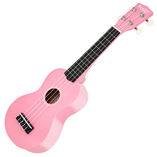 Strong Wind Soprano Ukulele 21 inch Beginner Uke Hawaii Kids Guitar With Gig Bag For Kids Beginners Students (Pinkï¼