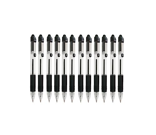 Zebra Pen Z-Grip Retractable Ballpoint Pen, Medium Point, 1.0mm, Black Ink - 12 Pieces