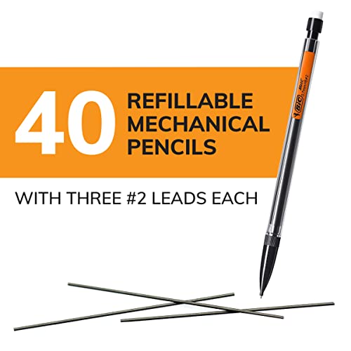 BIC Xtra-Smooth Mechanical Pencil, Medium Point (0.7 mm), 40-Count