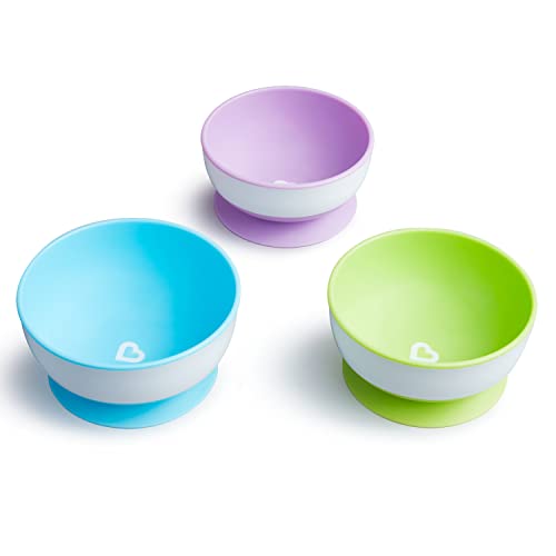 Munchkin Stay Put Suction Bowl, 3 Pack