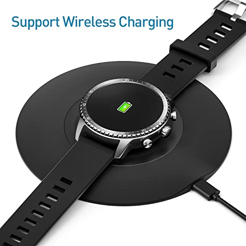 Tinwoo Smart Watch for Men, Support Wireless Charging, Bluetooth Fitness Tracker with Heart Rate Monitor, 2020 Version Smartwatch for Android Phones Compatible with iPhone Samsung