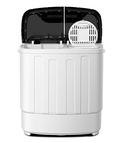 Portable Washing Machine TG23 - Twin Tub Washer Machine with 7.9lbs Wash and 4.4lbs Spin Cycle Compartments by Think Gizmos