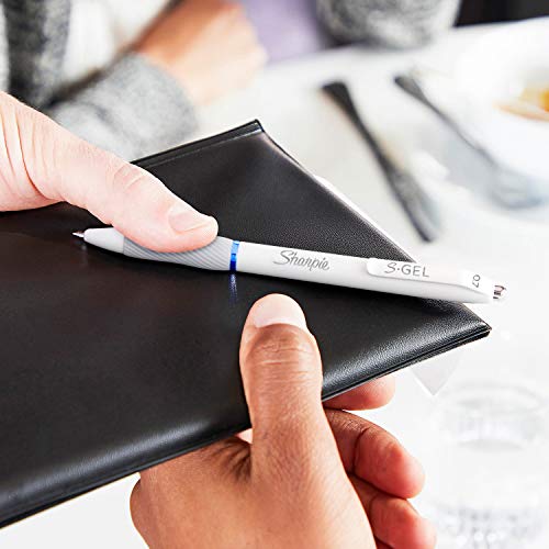 Sharpie S-Gel, Gel Pens, Medium Point (0.7mm), Black Gel Ink Pens, 4 Count