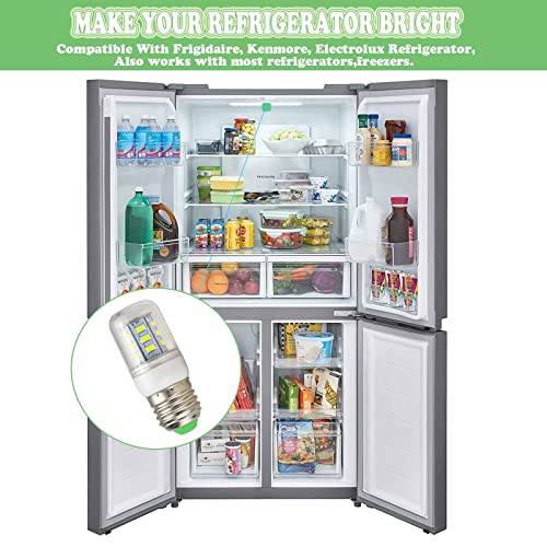 KEI D34L Refrigerator Bulb Replacement for Frigidaire Kenmore 5304511738 LED Refrigerator Replace PS12364857 AP6278388 4584444 (110V-240V White Light) - 2 Pack