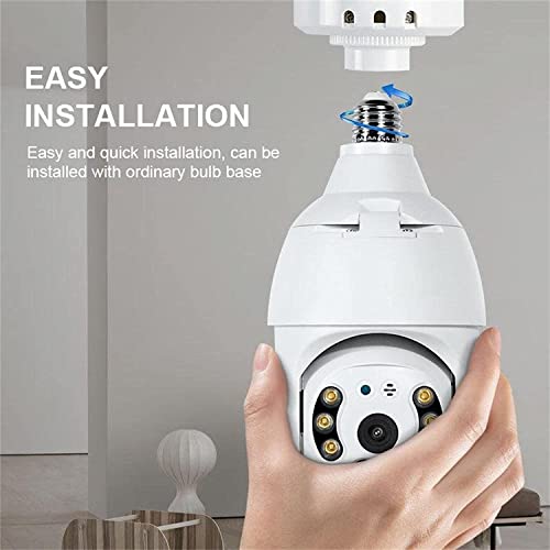 2PCS 360 Degree Security Cameras Wireless Outdoor, 2.4GHz & 5GHz WiFi Light Bulb Security Camera, 1080p Indoor Wireless Cameras for Home Security Camera System, Motion Detection, Two-Way Audio (2PCS)