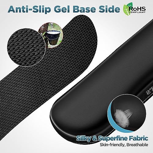 Gimars Upgrade Enlarge Gel Memory Foam Set Keyboard Wrist Rest Pad, Mouse Wrist Cushion Support for Office, Computer, Laptop, Mac, Comfortable, Lightweight for Easy Typing Pain Relief, Black