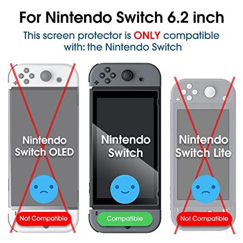 amFilm Tempered Glass Screen Protector for Nintendo Switch 2017 (2-Pack)