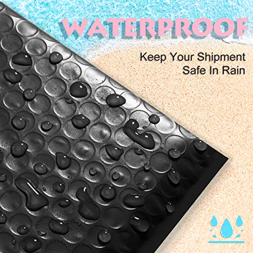 UCGOU 4x8 Inch Poly Bubble Mailers Self Seal 50pcs Black Padded Envelopes Waterproof Envelopes Shipping Envelopes Bags(Inside Size: 4x7")