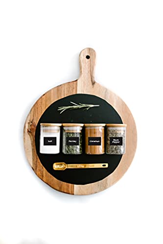 96 Premium Chalkboard Labels Bulk - Free Erasable Chalk Pen - Dishwasher Safe Chalk Board Mason Jar Labels - Removable Waterproof Blackboard Sticker Label for Jars Glass Bottle Kids