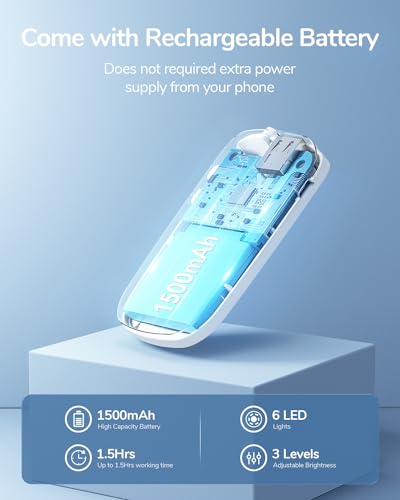 Teslong Otoscope iPhone, 4.3mm HD Inspection Camera, Ear Microscope, 6 Adjustable LED Lights with Ear Wax Removal Tools, Works with iPhone, iPad & Android