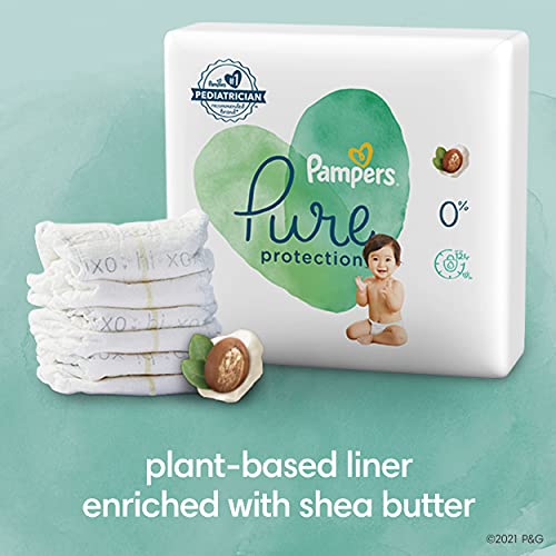 Diapers Size 1, 198 Count - Pampers Pure Protection Disposable Baby Diapers, Hypoallergenic and Unscented Protection, ONE Month Supply
