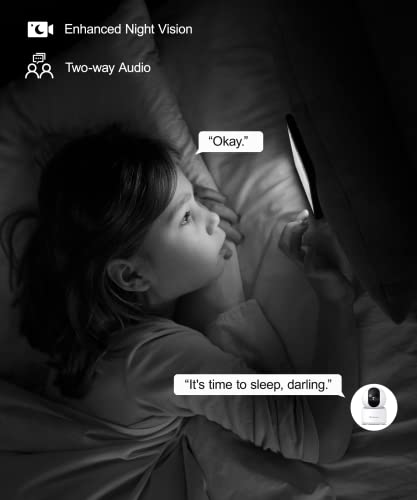 Indoor Security Camera 2K, Galayou Pet Camera, 360 Degree WiFi Home Security Camera for Baby/Dog/Elder/Nanny with Night Vision, Siren, 24/7 SD Card Storage, Works with Alexa and Google Assistant