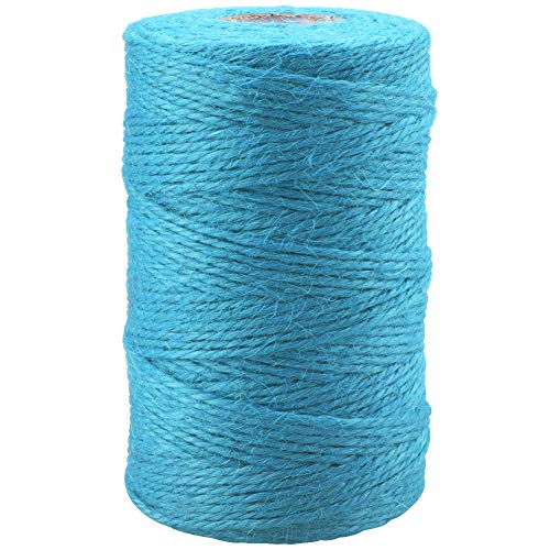 Blue Jute Twine,328 Feet Colourful Jute Twine,Christmas Twine,Best Arts Crafts Gift Twine