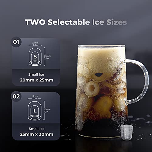 TRUSTECH Ice Maker Portable Ice Machine Countertop, 9 Ice Cubes Ready in 6 Mins, 26 lbs in Ice 24 Hrs & 2 Size (S/L), Ice Machine for Home Camp Party (Semi-Auto Cleaning, Ice Scoop & 1.5 lb Basket)