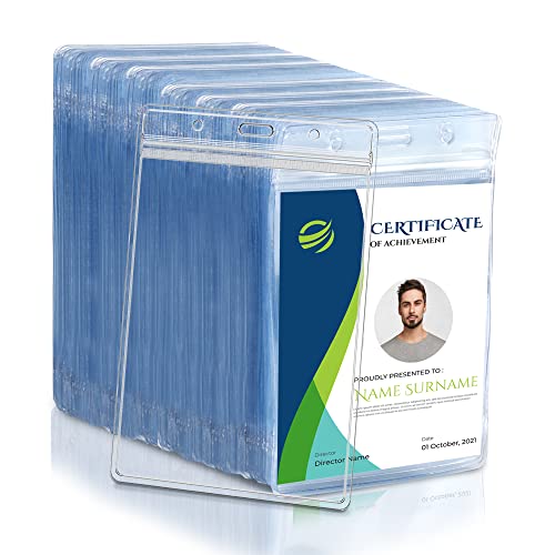 3 Pack CDC Vaccination Card Protector 4X3 in Immunization Record Vaccine Card Holder Horizontal Badge I'd Name Tags Clear PVC Sleeve Waterproof Type Resealable Zip w 3 Lanyard Slots for Events Travel