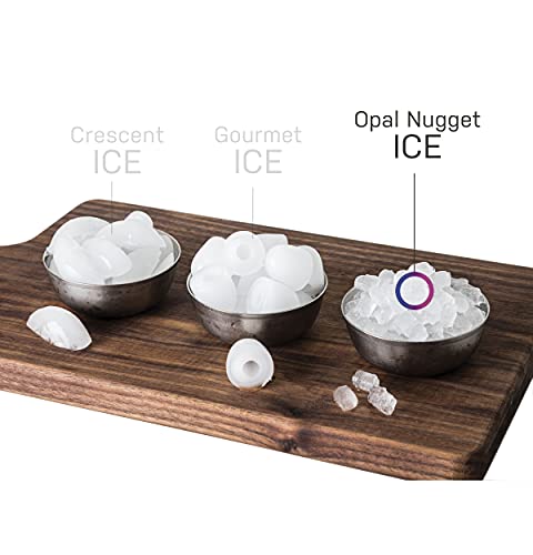 GE Profile Opal | Countertop Nugget Ice Maker with Side Tank | Portable Ice Machine Makes up to 24 lbs. of Ice Per Day | Stainless Steel Finish